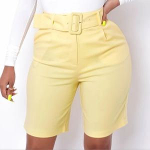 Yellow-Juniors "Boyfriend" Hi-Waisted Shorts